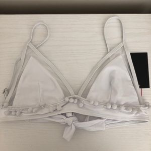 ASOS SouthBeach White Bikini Top Tassle